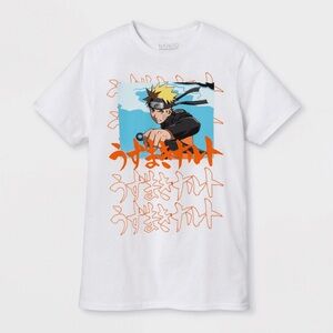 Worn Naruto 2007 Shippuden Collection White T Shirt 2002 Anime Kishimoto Men's L